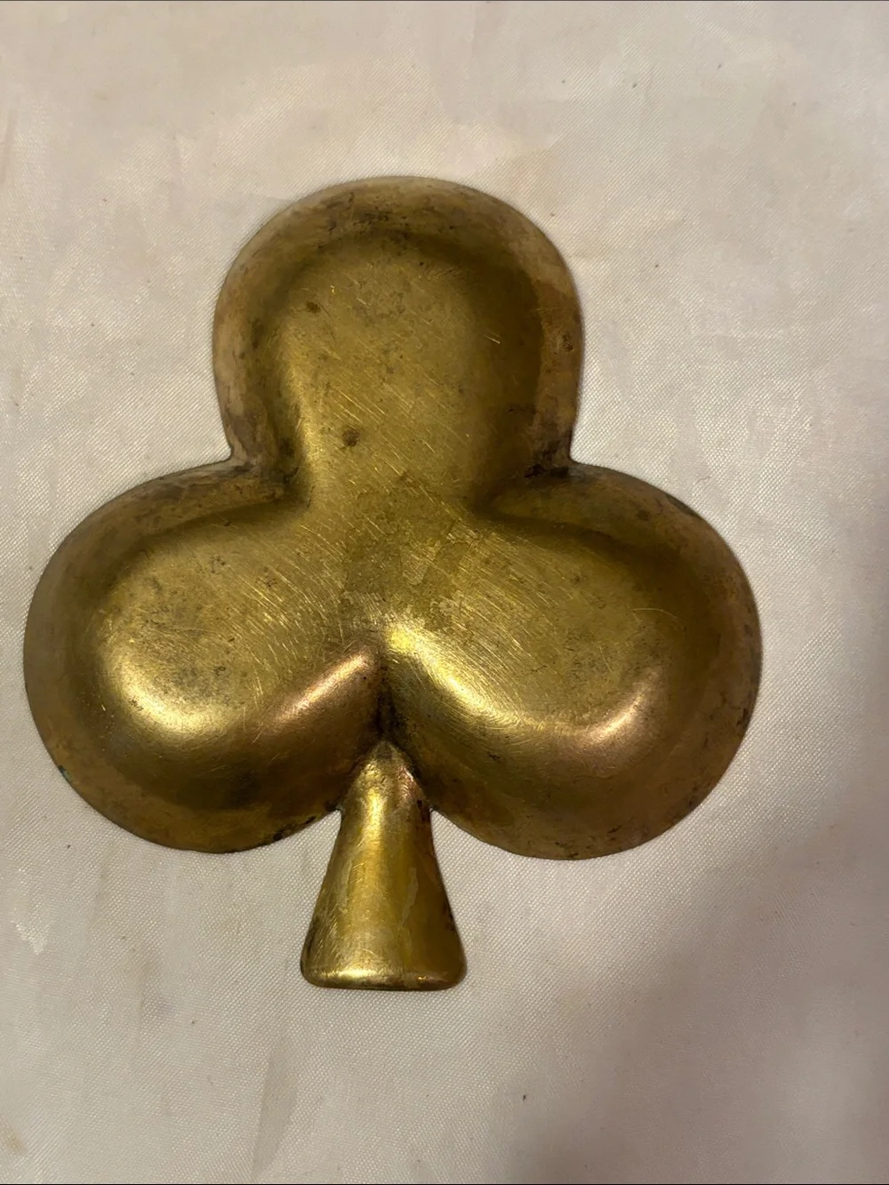 Brass Clover Trinket Dish - Gold Accent